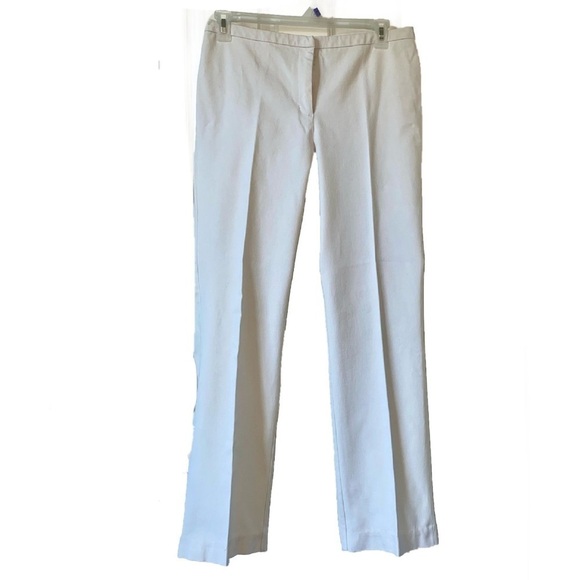 NWT — Chicos Optic White Stretch Straight Leg Side Zip Pants Size  1 (Medium) - Picture 3 of 9